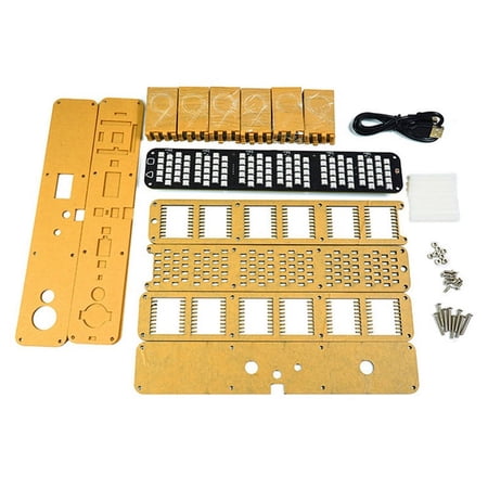 Digital LED Alarm Clock Kit Large Font 6-Digit Electronic Clock Bulk Music Spectrum Module DIY Featuring