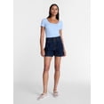 thumbnail image 3 of Time and Tru Women's Ribbed Scoop Neck Tee with Short Sleeves, Sizes XS-XXXL, 3 of 6