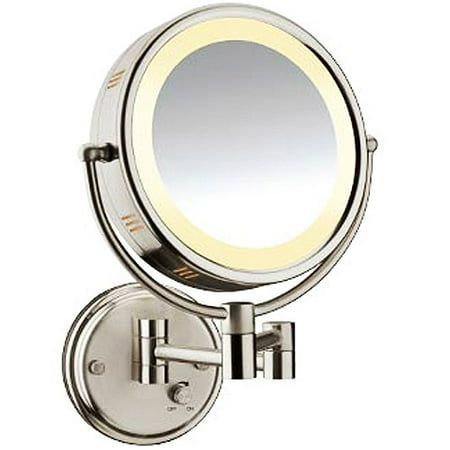 Conair Double Sided Lighted Wall Mount Mirror Com Conair Double Sided Lighted Wall Mount Mirror