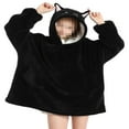 thumbnail image 1 of Adult Kids Winter Warm Wearable Blanket  Big Hooded Sweatshirt Homewear With Front Pocket Oversized, 1 of 6