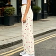 thumbnail image 5 of ClodeEU Women's High Waist Polka Dot Print Denim Pants,Casual Loose Jean Trousers ,Women's Plus M, 5 of 6
