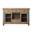 thumbnail image 2 of Bowery Hill Transitional 4 Drawer Server with Glass Doors in Maple, 2 of 2