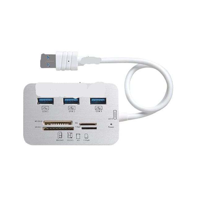 USB 3.0 Hub with Card Reader Combo, Micro SD TF Memory Card Reader, Multi-Function Expander Dock