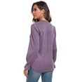thumbnail image 5 of Anyjoin Women's Ruffle Puff Long Sleeve Tunic Tops Casual V-Neck Sweatshirts, 5 of 6
