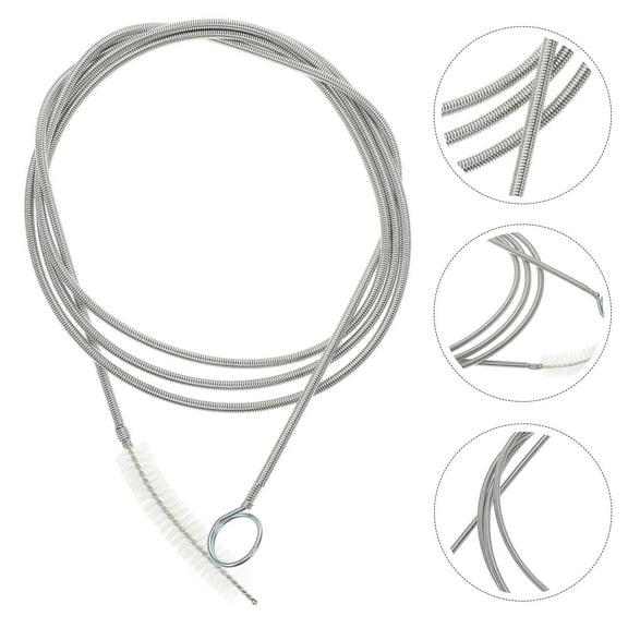 PENIKOKO Flexible Pipe Cleaner Brush Tube Brushes Silver Alloy 1Set