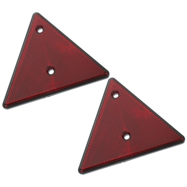 unbranded 2 Pcs Triangles Réfléchissants d'Avertissement Routier pour Voitures Panneau Triangle de Sécurité d'Urgence Matériau Rouge Foncé