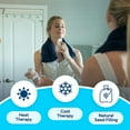 thumbnail image 6 of Sunnybay Weighted Microwave Heating Pad, 26x6 Inches, Moist Hot/Cold Neck and Shoulder Wrap with Plush Cover, Blue, 6 of 8