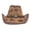 Dark Coffee, variant on Sunisery Straw Cowboy Hat for Women Men Roll Up Brim Cowboy Hat with Beaded Band for Rodeo, Festival, Party, Horseback Riding