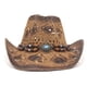 thumbnail image 1 of Txlixc Sombreros de paja estilo nacional cadena de cuentas rizado sombrero de vaquero hueco Txlixc moda, 1 of 6