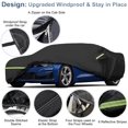 thumbnail image 3 of for Camaro Full Car Cover Waterproof All Weather, Outdoor Car Covers Windproof Heavy Duty Waterproof Protection Fit for 2010-2021 Chevy Camaro (Black), 3 of 7