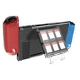 thumbnail image 3 of Clear Case Compatible with Nintendo Switch, Transparent Hard Shell 3-Part Protector Cover [with Video Game Organizer Holder], 3 of 4