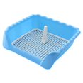 thumbnail image 2 of Pet Cat Training Toilet Tray Detachable Lattice Dogs Toilet for Indoor Blue Medium, 2 of 9