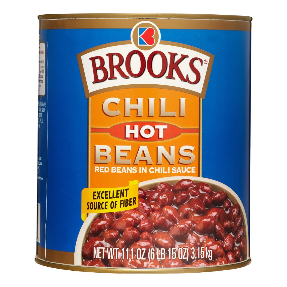 Brooks Chili Beans, Hot, 111 Oz