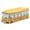 Yellow, variant on Lksixu Cute Pencil Case, Large Capacity Canvas Bus Pencil Pouch with Zipper, Creative Vehicle Shape Stationery Organizer Portable Pencil Storage Bag Office Supplies