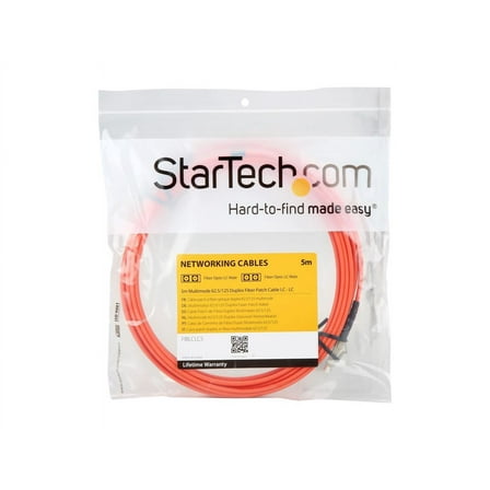 StarTech.com FIBLCLC5 16.4 ft. Multimode 62.5/125 Duplex Fiber Patch Cable LC - LC