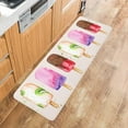 thumbnail image 5 of Kitchen Rugs and Mats,Summer Fruit Popsicle Ice Cream 2 Piece Anti Fatigue Area Runner Rug Set Comfort Standing Floor Mat,Retro Linen Non Slip Absorbent Doormats for Laundry/Bathroom/Bedroom, 5 of 6