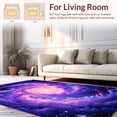 thumbnail image 2 of ODIKA 8'x10' Machine Washable Non-Slip Area Rug, Whimsical Starry Night Illusion High Traffic Rug, Purple, 31904, 2 of 7