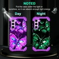 thumbnail image 2 of Casetego for Samsung Galaxy S23 Plus Case,Glow in The Dark Three Layer Heavy Duty Shockproof Hard Plastic Bumper +Soft Silicone Rubber Protective 6.6 inch Case,Amaranth Purple, 2 of 7