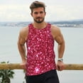 thumbnail image 6 of Salouo Pink Glitter for Men's Tank Tops,Sleeveless Muscle Shirts for Men Quick Dry Workout Tank Top Gym Muscle Tee Fitness Bodybuilding Sleeveless T Shirt-Large, 6 of 7