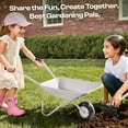 thumbnail image 6 of ROBUD Kids Gardening Tools & Wagon Toy Set, 6PCS ool Set with Metal Toy Wheelbarrow, Shovel, Hoe, Broom & Kettle, Outdoor Yard Play for Planting, Sand, Leaves & Snow Fun, Gifts for Toddler 3+ (Grey), 6 of 10