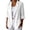 White, variant on 2026 Summer Linen Blazer Women-3/4 Sleeve V Neck Ruched Sleeve Button down Lightweight Breathable Business Casual Work Jackets Pocket by Awwp Beige L