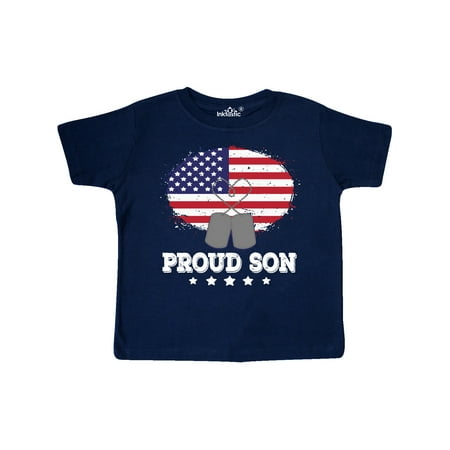 

Inktastic Military Proud Son US Flag Gift Toddler Boy or Toddler Girl T-Shirt