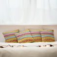 thumbnail image 4 of Ambesonne Colorful Throw Pillow Cover 4 Pack, Stripes with Hearts, 20", Multicolor, 4 of 5