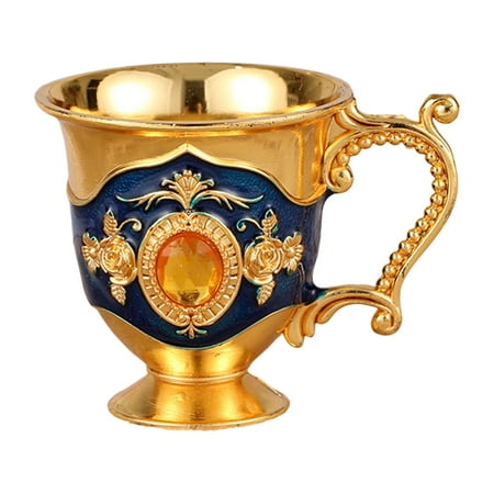 

Champagne Beverage Goblet Retro Classical Drinkware Zinc Alloy Vintage Glasses for Dinners Parties Tableware Iced Tea Wedding Daily Use style D