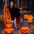 thumbnail image 5 of Mskk Pumpkin Lights Halloween Decoration, Orange LED Glowing Pumpkins, Halloween Decorative Ornaments for Indoor Mantel, Tabletop, and Home Party, 5 of 7