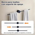 thumbnail image 3 of 40cm Toallero para Baño, Porta Toallas para Baño sin Taladro, Toallero Unica Minimalista Nórdica para Baño, Ajustable a La Izquierda y a La Derecha (Negro), 3 of 4