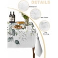 thumbnail image 2 of Sage Green Coastal Table Cloth, Spring Eucalyptus Leaves Waterproof Tablecloth for Rectangle Tables, Reusable Washable Fabric Table Cover for Restaurant Kitchen Dining Tables 60"x102", 2 of 6