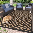 thumbnail image 1 of GENIMO 5'x8' Outdoor Rug Waterproof, Reversible Camping Mat, Plastic Straw Rugs for Patio, RV, Camper, Balcony, Backyard, Picnic, Deck (Bla, 1 of 7