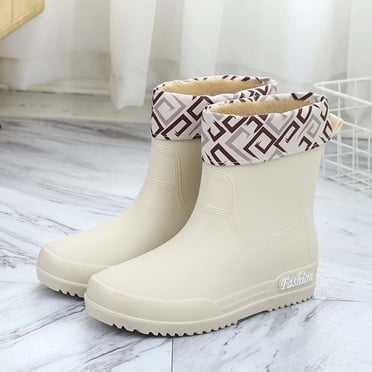 POROPL Womans Rain Boots Mid Calf Fashion Summer Non Slip Shoes,Womens Boots Size 5.5