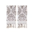 thumbnail image 1 of Toalla de mano SKL Home Mirage Fringe, 100% algodón turco (paquete de 2), 1 of 5