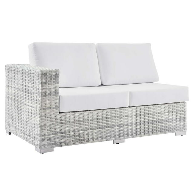 Modway Causeuse de Mobilier de Patio Extérieur, Gris Pâle