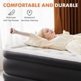 thumbnail image 3 of 16" Queen Size Air Mattress with Built-in Pump, Double Height Adjustable Airbed, Non-Slip Bottom, Supports 660lbs Max, 3 of 7