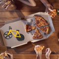 thumbnail image 5 of ZHAOCHENG Rueda de pizza para bicicleta, cortador de pizza en forma de bicicleta, cortador de pizza doble de acero inoxidable, cuchillas súper afiladas con revestimiento antiadherente y soporte para c, 5 of 5