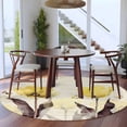 thumbnail image 5 of Yellow Flower Round Rug 5ft Washable Circle Kitchen Rugs Non Slip Farmhosue Country Vintage Butterfly Floral Large Area Rug Indoor Floor Carpet for Bedroom Living Room Home Office Dining Room Nursery, 5 of 7