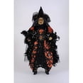 thumbnail image 2 of Karen Didion Orange Standing Witch with Feather Boa Halloween Figurine 32 Inch, 2 of 2