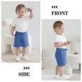 thumbnail image 6 of Ruisita 3 Pack Unisex Baby Toddler Cotton Shorts with Drawstring Baby Pull-on Solid Shorts Soft Clothes for Summer Daily, 6 of 9