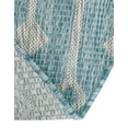 thumbnail image 7 of Unique Loom Outdoor Trellis Collection Area Rug - Tribal Trellis (7' 10" x 10' Oval Aqua/Ivory), 7 of 7