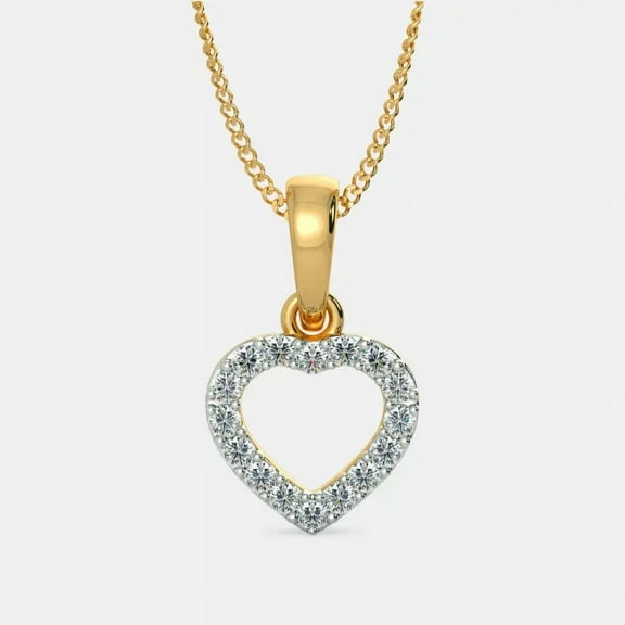 Beautiful Hearts Shape Moissanite gemstone pendant gold plated 925 silver Promise gift pendant