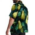 thumbnail image 3 of pear Men's Short Sleeve Beach Shirts, Hawaiian Printed Button Down Summer Casual Unisex Men's Shirts, 3 of 6