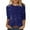 Blue, variant on Womens Tshirt 3/4 Sleeve Sequin Printed Crew Neck Summer Tops for Women Pink XXL
