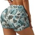 thumbnail image 3 of Athletic Shorts for Women, Flowers In Vintage Seam Womens Shorts High Waisted Sport Running Workout Gym, 3 of 8