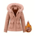 thumbnail image 3 of Scyoekwg Women's Winter Coats Thicken Puffer Jacket Warm Fleece Lined Parka Zip Up Jacket Long Sleeve Hooded Outerwear (Pink,XXL), 3 of 7