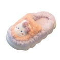 thumbnail image 1 of Povozer Chaussons d'Intérieur d'Hiver Mignons pour Tout-Petites Fille, Pantoufles Dessin Animé (Rouge Melon D\'eau, 13), 1 of 6