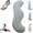 Gray, variant on Pea Pod Body Pillow for Side Sleeper,S Shaped Full Body Support Long Bolster Hug Pillow for Adults,Soft Ergonomic Breathable Pod Hugging Pillow for Back, Hip & Leg Support (Pink)