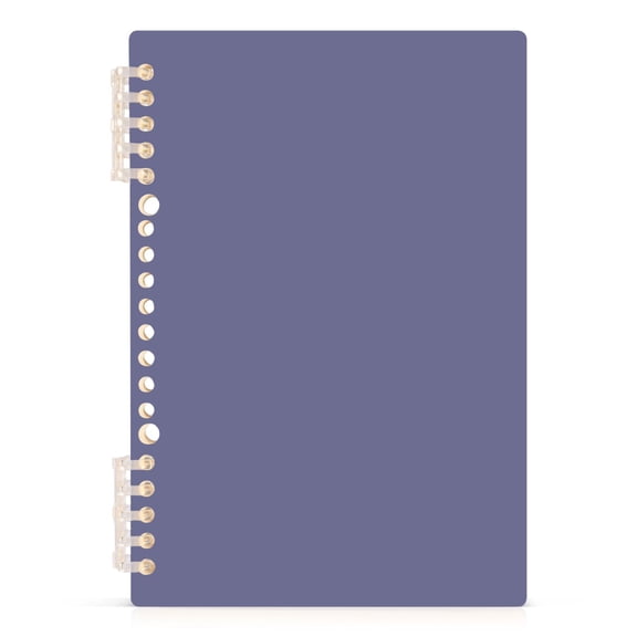 Haosy Lavender Gray Notebooks 1-subject Journal 60 Sheets A5 College Ruled Paper Detachable Ring 8.3"x5.7"