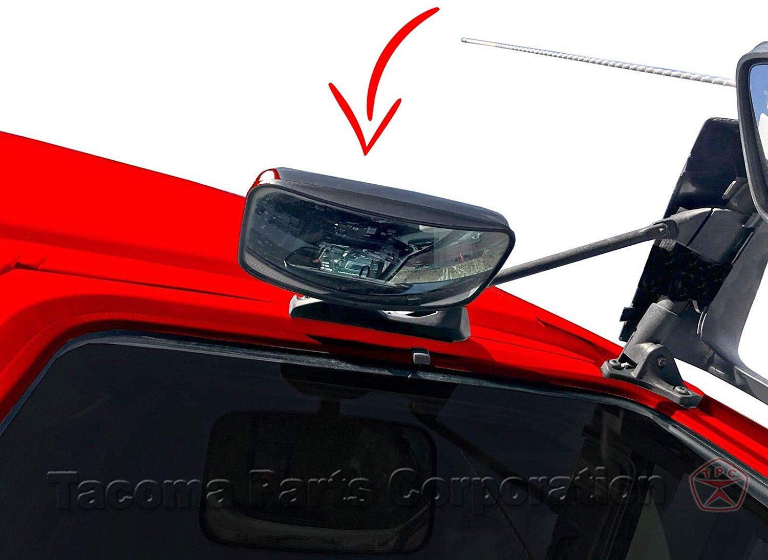 LED Passenger side WITH install kit -Chrome 6 inch 2008 Volvo VN670 Side Roof mount spotlight